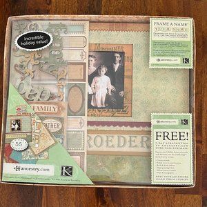 K&Company Ancestry.com 12X12 Heritage Scrapbook Kit NEW
